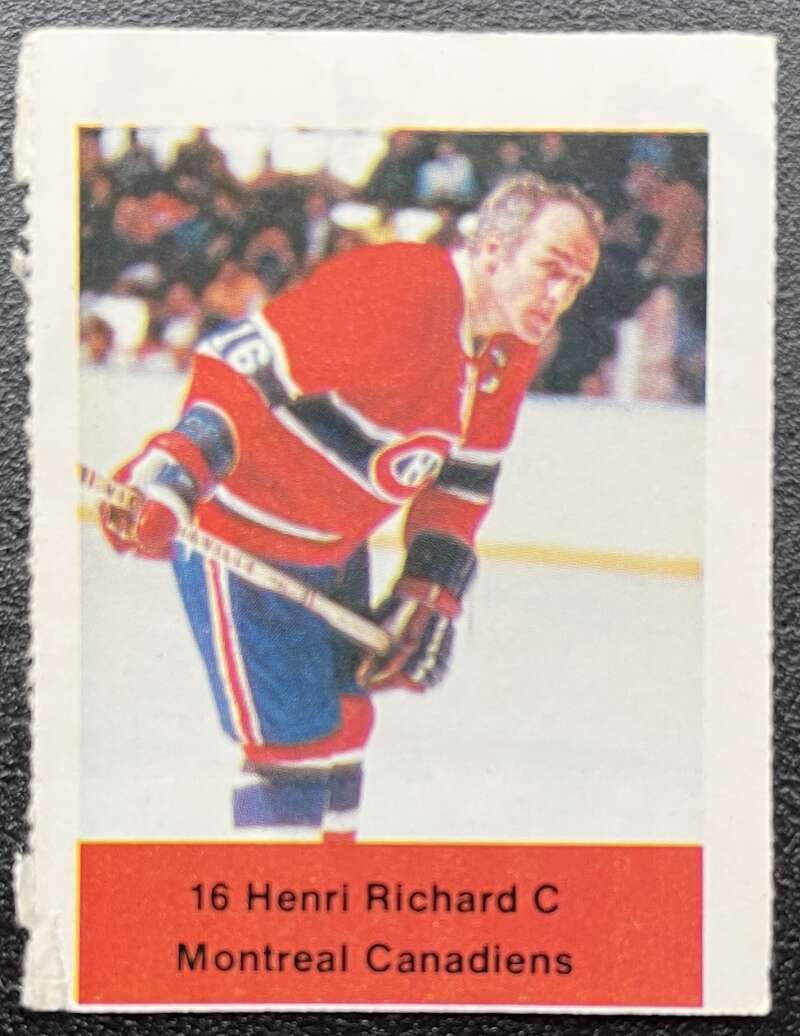 1974-75 Loblaws Hockey Sticker Henri Richard Canadiens V75555 Image 1