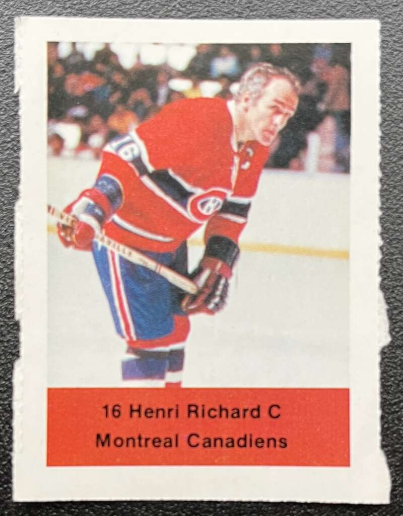 1974-75 Loblaws Hockey Sticker Henri Richard Canadiens V75557 Image 1