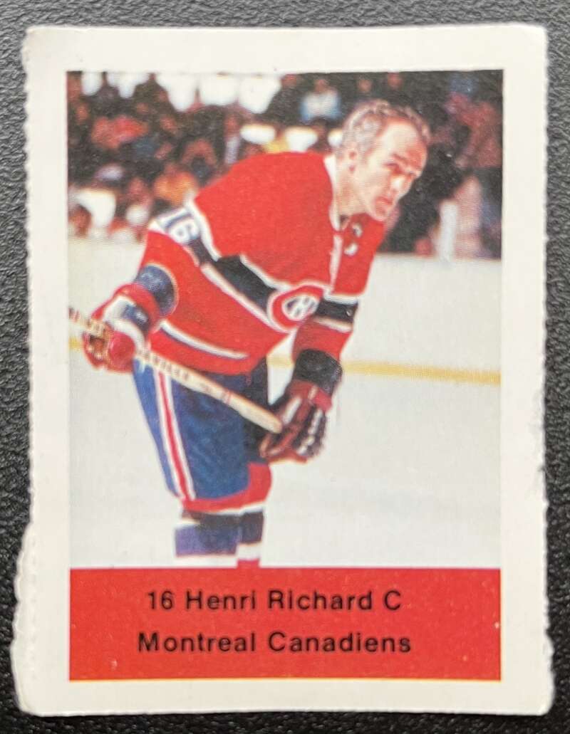 1974-75 Loblaws Hockey Sticker Henri Richard Canadiens V75558 Image 1