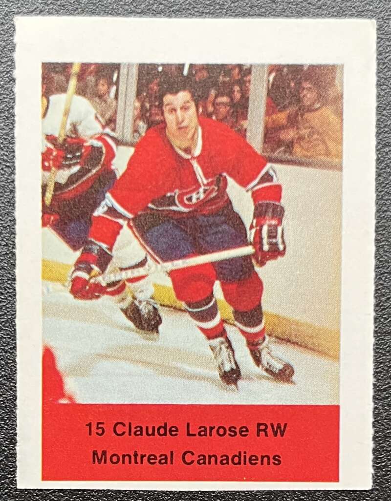 1974-75 Loblaws Hockey Sticker Claude Larose Canadiens  V75563 Image 1
