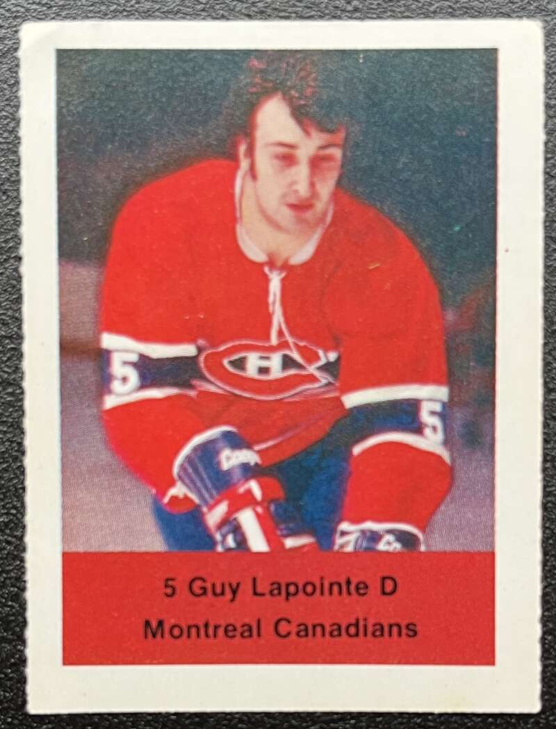 1974-75 Loblaws Hockey Sticker Guy Lapointe Canadiens V75577 Image 1