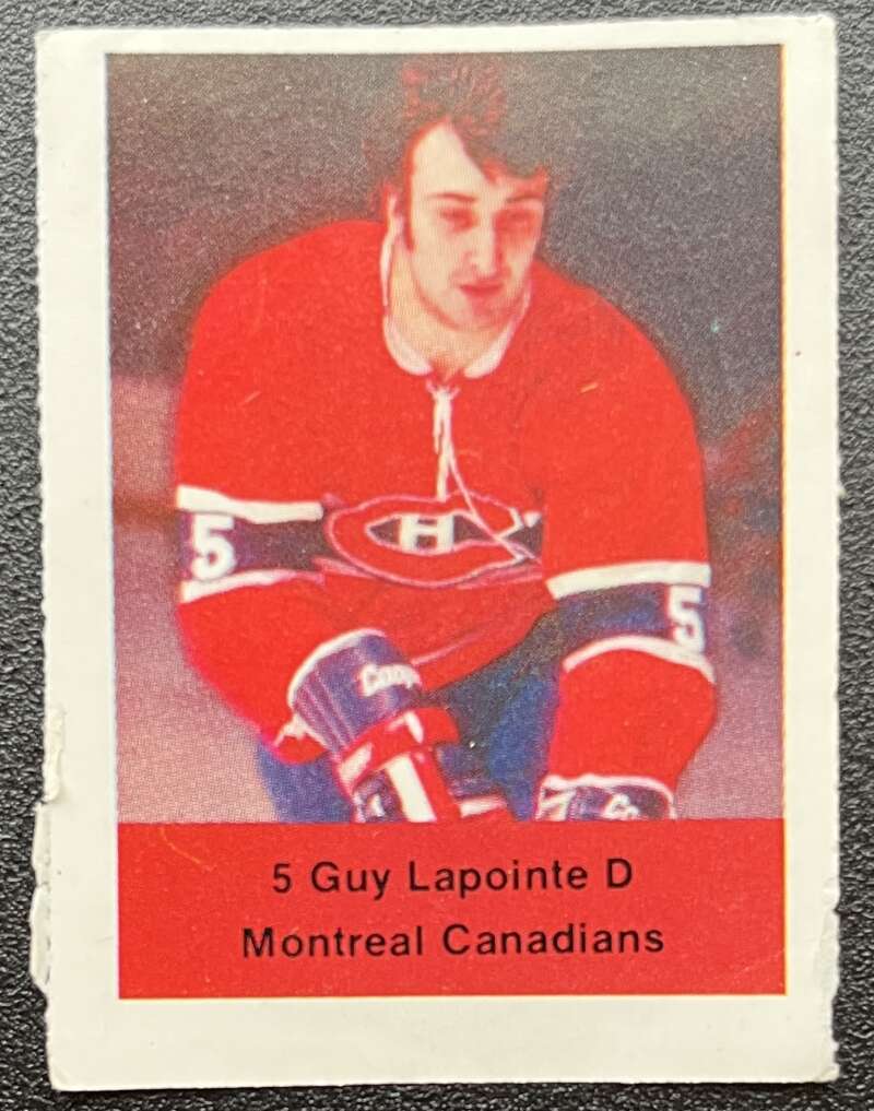 1974-75 Loblaws Hockey Sticker Guy Lapointe Canadiens V75578 Image 1