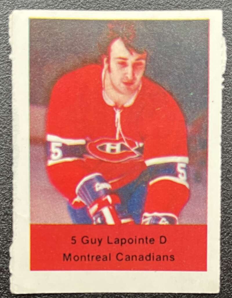 1974-75 Loblaws Hockey Sticker Guy Lapointe Canadiens V75580 Image 1