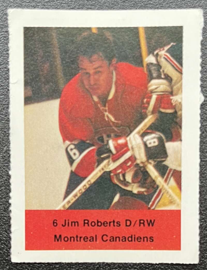 1974-75 Loblaws Hockey Sticker Jim Roberts Canadiens V75582 Image 1