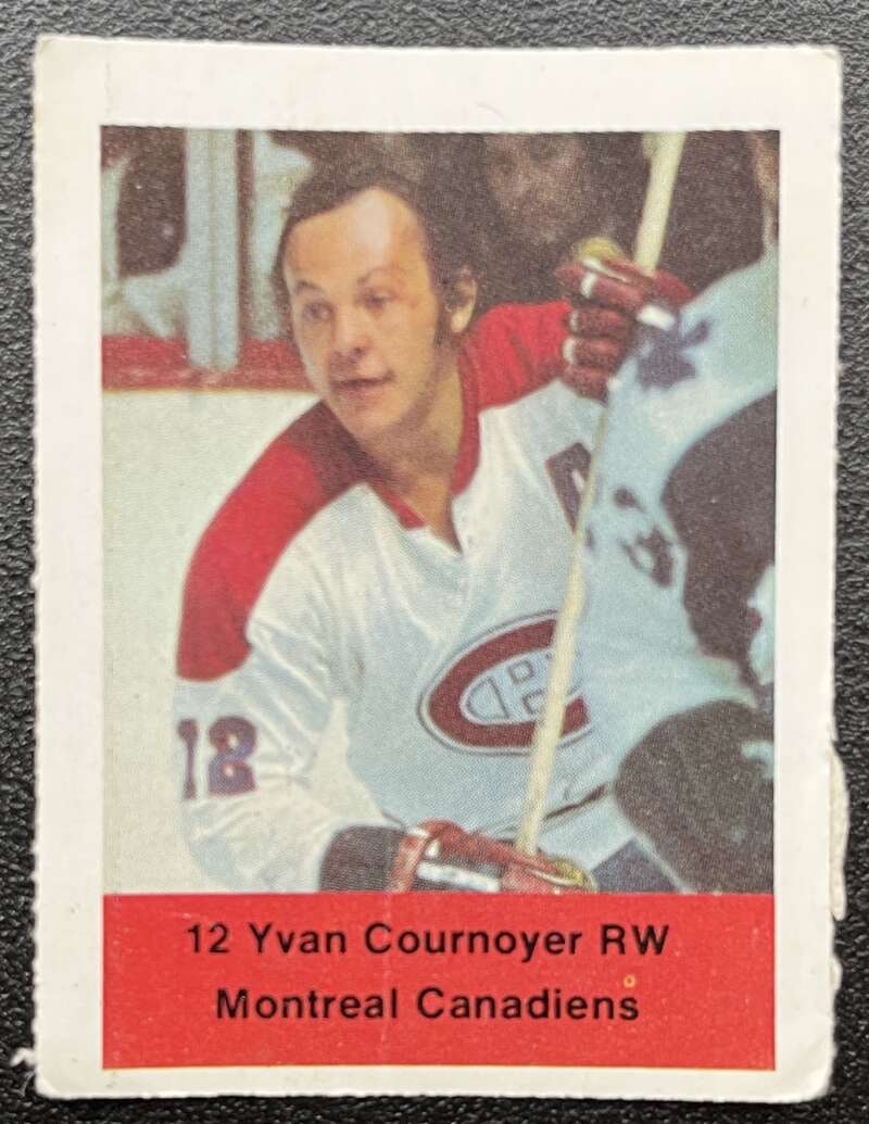 1974-75 Loblaws Hockey Sticker Yvan Courneyer Canadiens V75600 Image 1