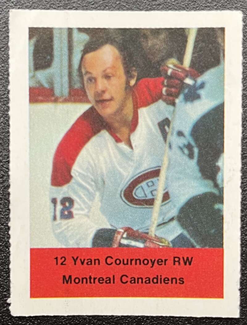 1974-75 Loblaws Hockey Sticker Yvan Courneyer Canadiens V75603 Image 1