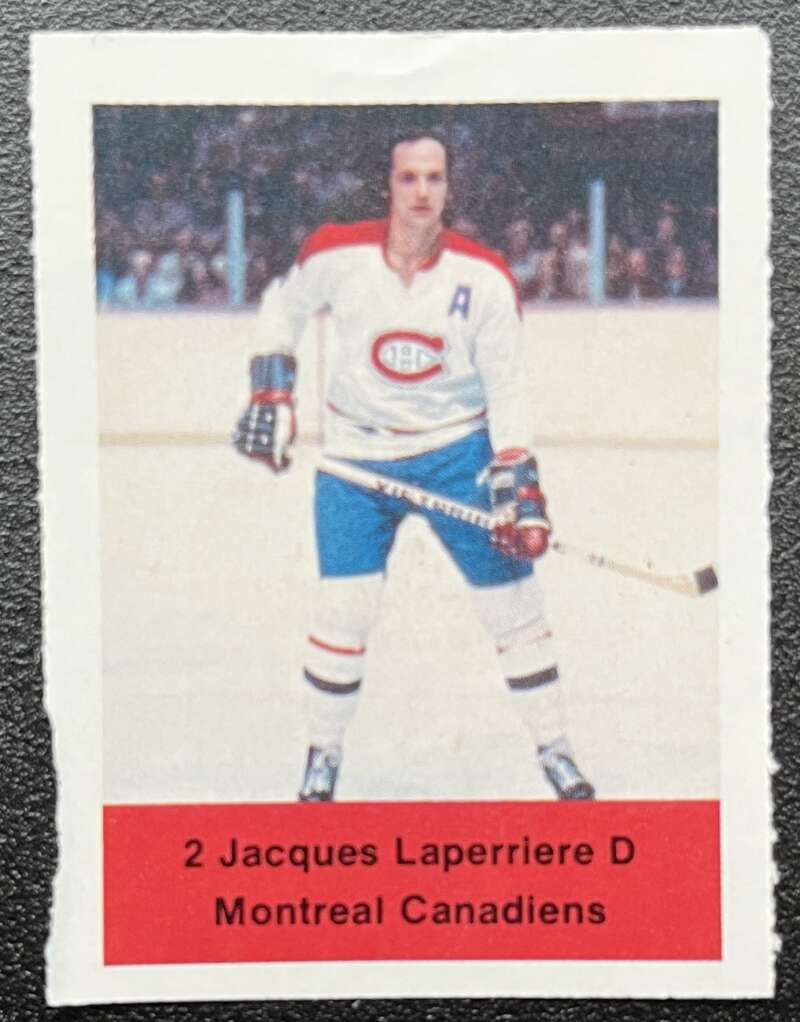 1974-75 Loblaws Hockey Sticker Jacques Laperriere Canadiens V75604 Image 1