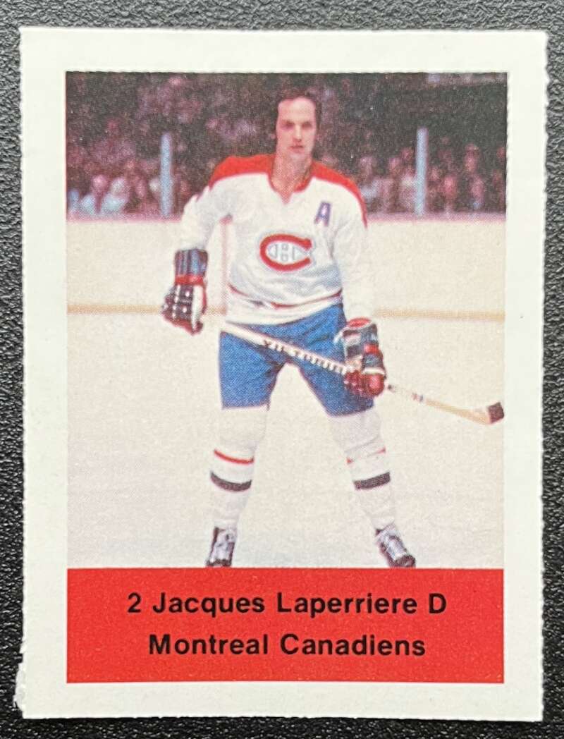 1974-75 Loblaws Hockey Sticker Jacques Laperriere Canadiens V75605 Image 1