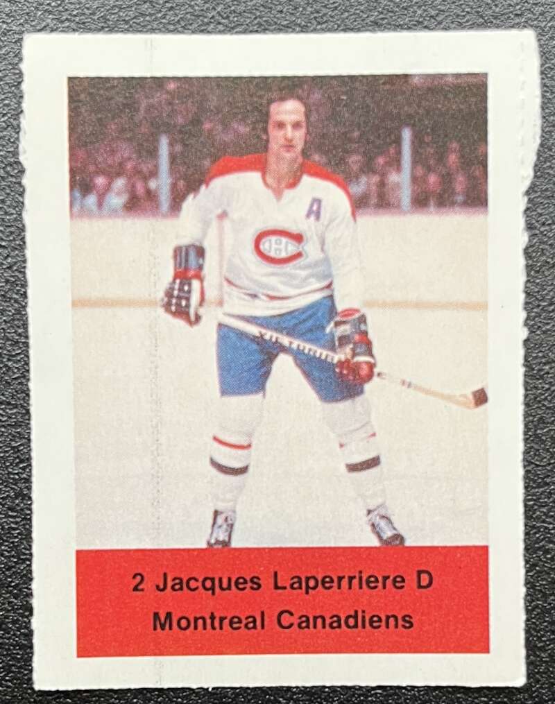 1974-75 Loblaws Hockey Sticker Jacques Laperriere Canadiens V75606 Image 1