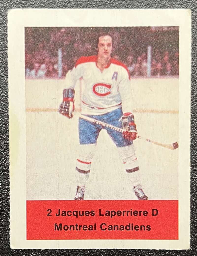 1974-75 Loblaws Hockey Sticker Jacques Laperriere Canadiens V75609 Image 1