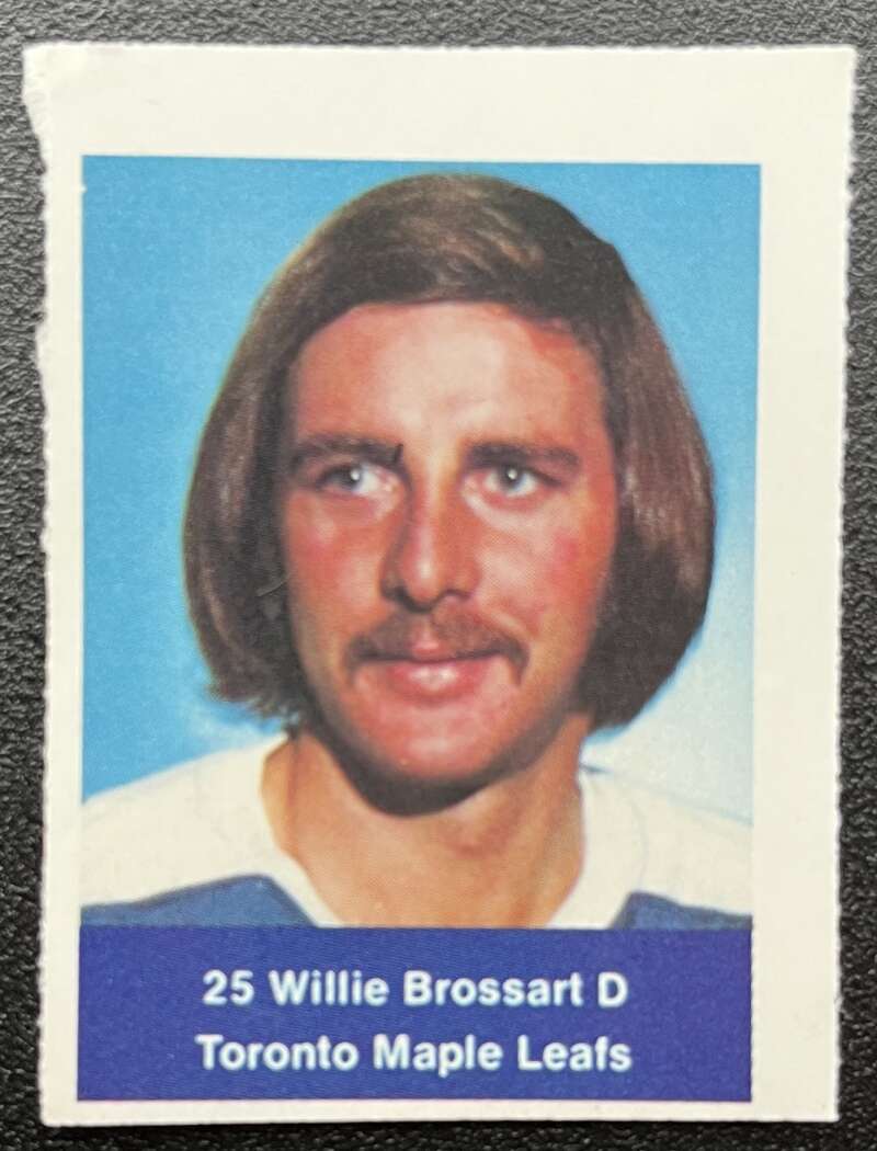 1974-75 Loblaws Hockey Sticker Willie Brossart Leafs V75611 Image 1