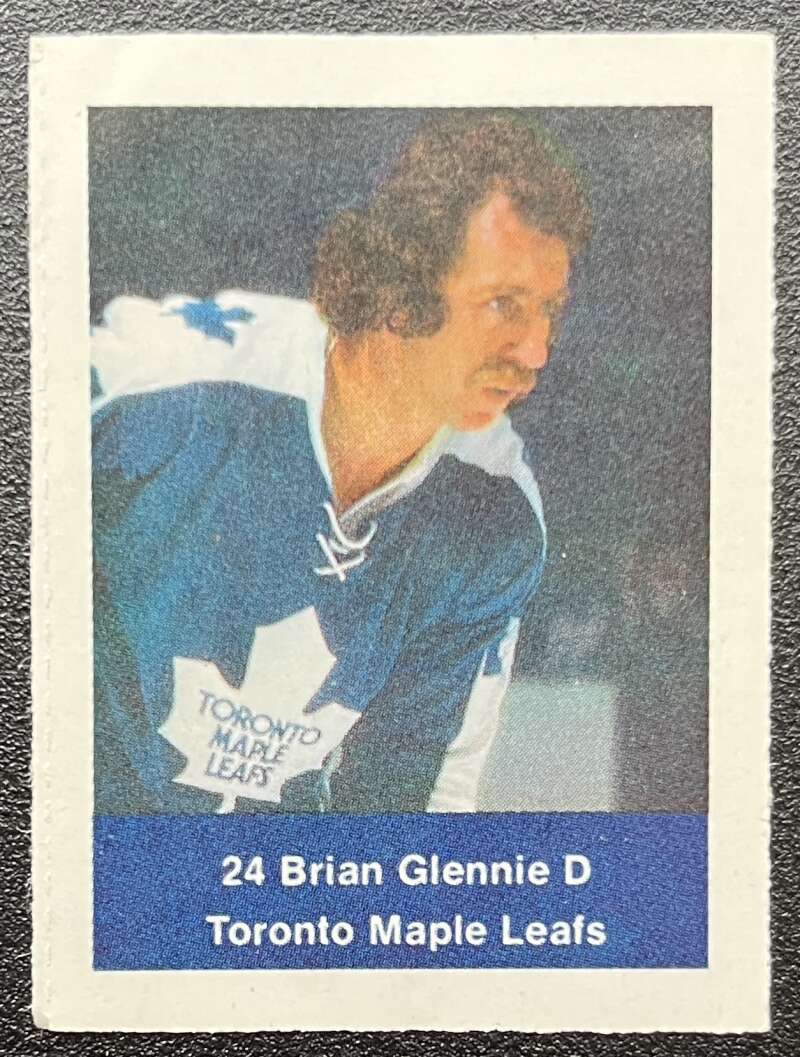 1974-75 Loblaws Hockey Sticker Brian Glennie Leafs V75612 Image 1