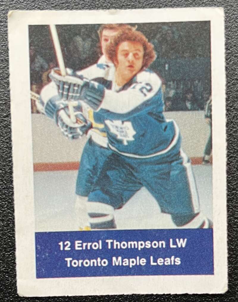 1974-75 Loblaws Hockey Sticker Errol Thompson Leafs V75629 Image 1