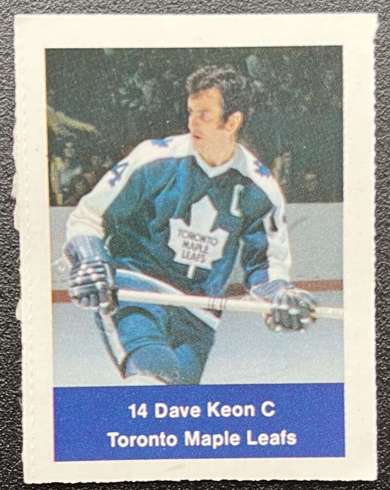 1974-75 Loblaws Hockey Sticker Dave Keon Leafs V75637 Image 1