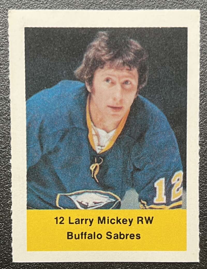 1974-75 Loblaws Hockey Sticker Larry Mickey Sabres V75666 Image 1