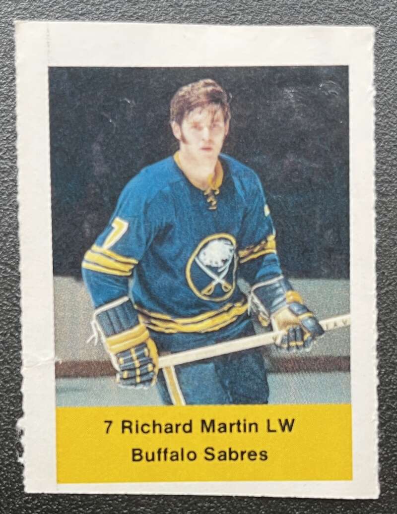 1974-75 Loblaws Hockey Sticker Richard Martin Sabres V75669 Image 1