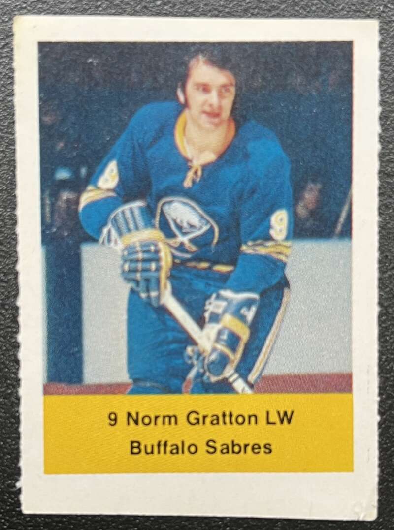 1974-75 Loblaws Hockey Sticker Norm Gratton Sabres V75680 Image 1