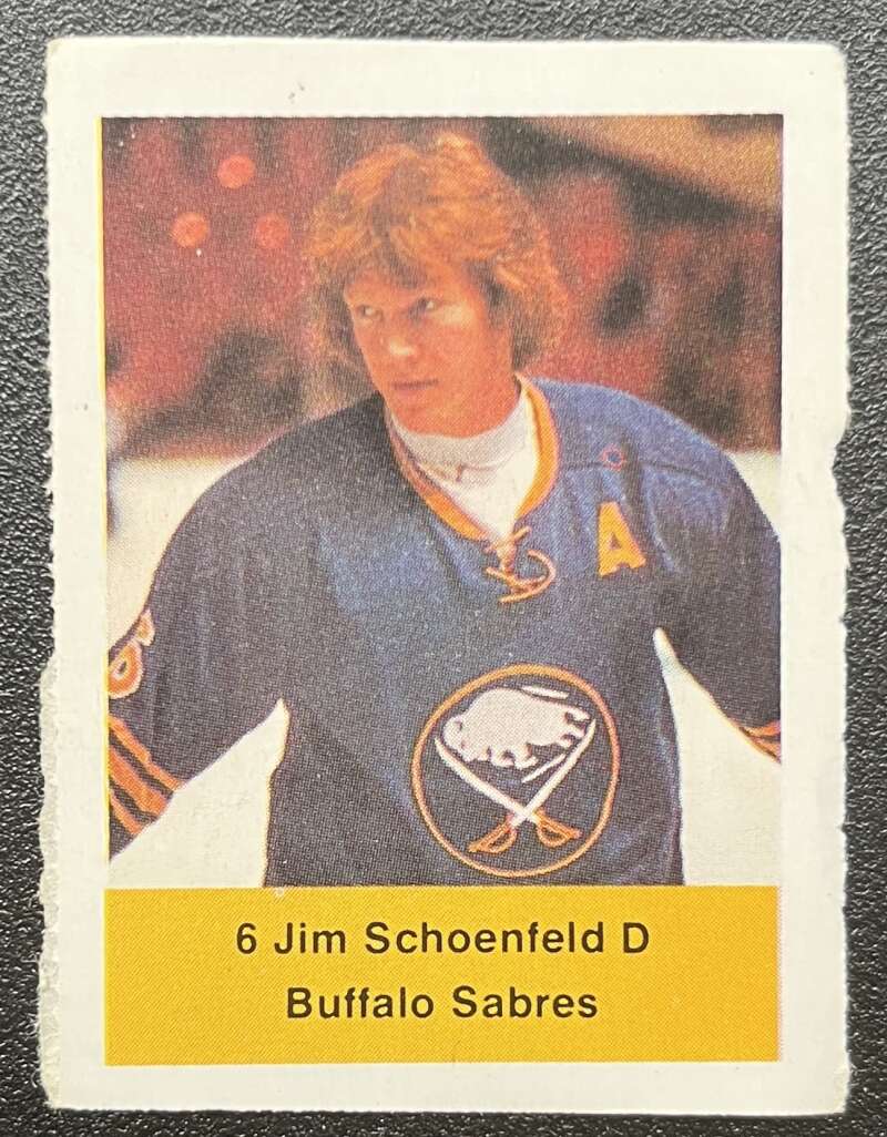 1974-75 Loblaws Hockey Sticker Jim Schoenfield Sabres V75687 Image 1