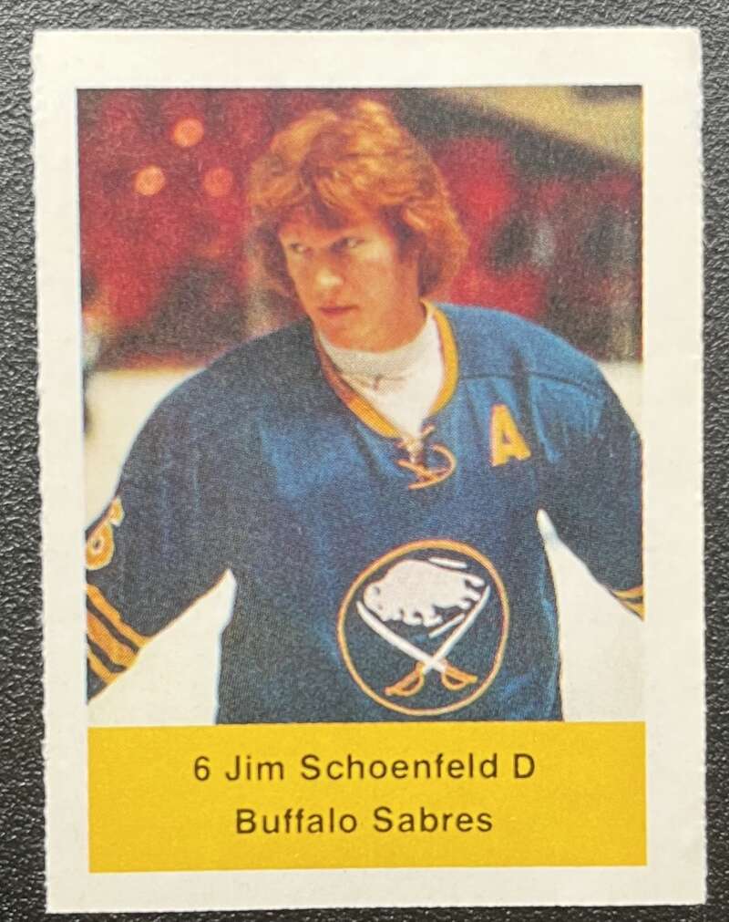 1974-75 Loblaws Hockey Sticker Jim Schoenfield Sabres V75690 Image 1