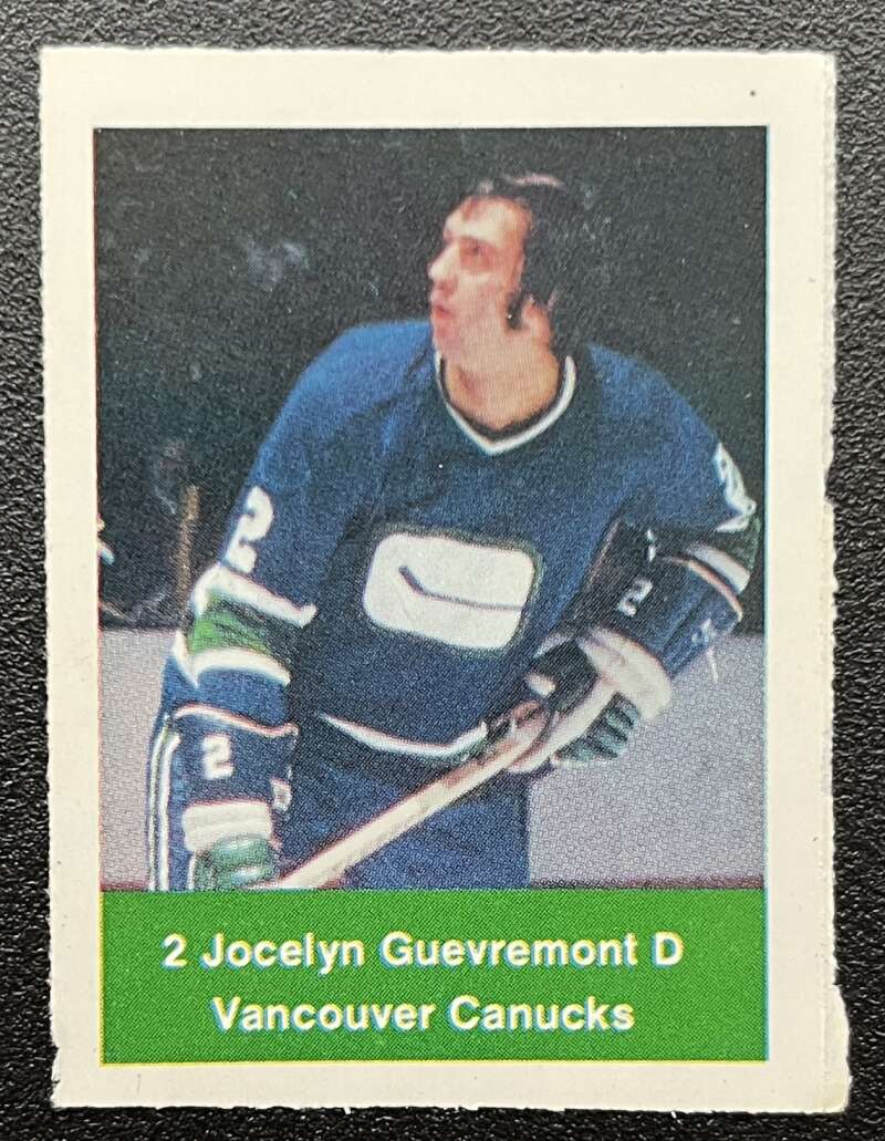 1974-75 Loblaws Hockey Sticker Jocelyn Guevremont Canucks V75693 Image 1