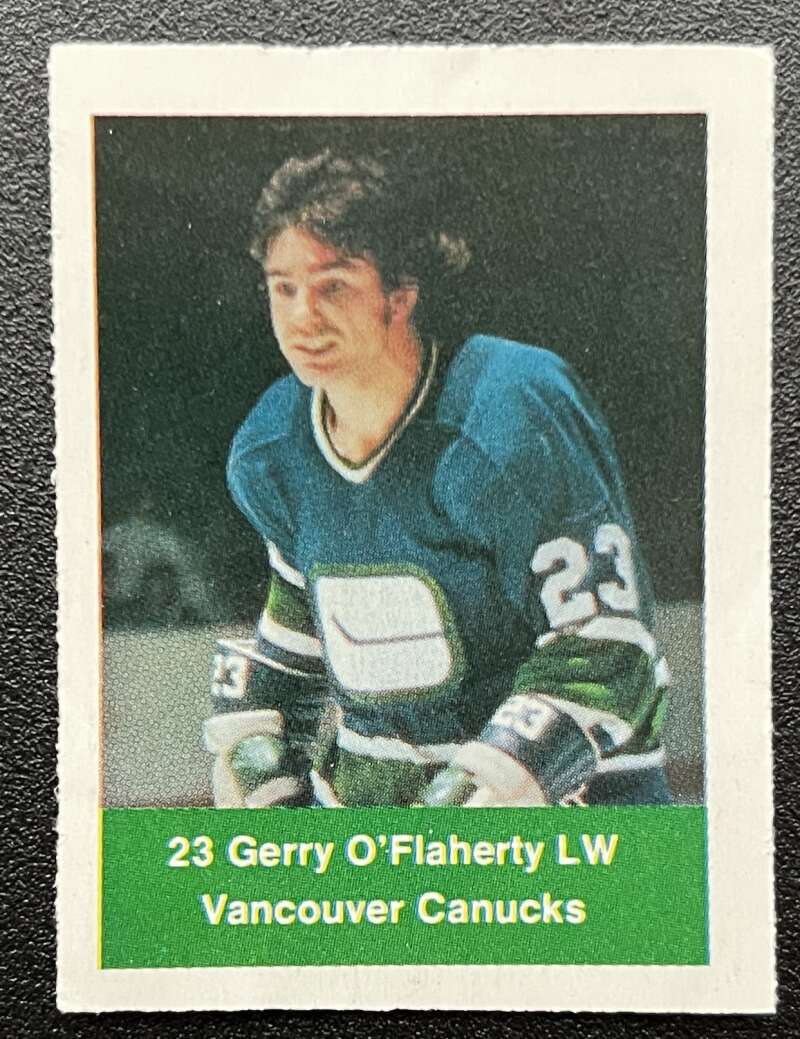 1974-75 Loblaws Hockey Sticker Gerry O'Flaherty Canucks V75694 Image 1