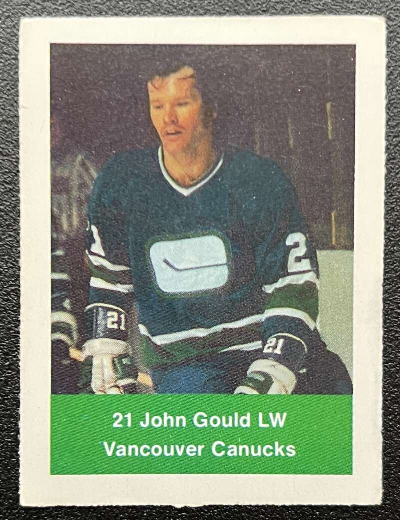 1974-75 Loblaws Hockey Sticker John Gould Canucks V75696 Image 1