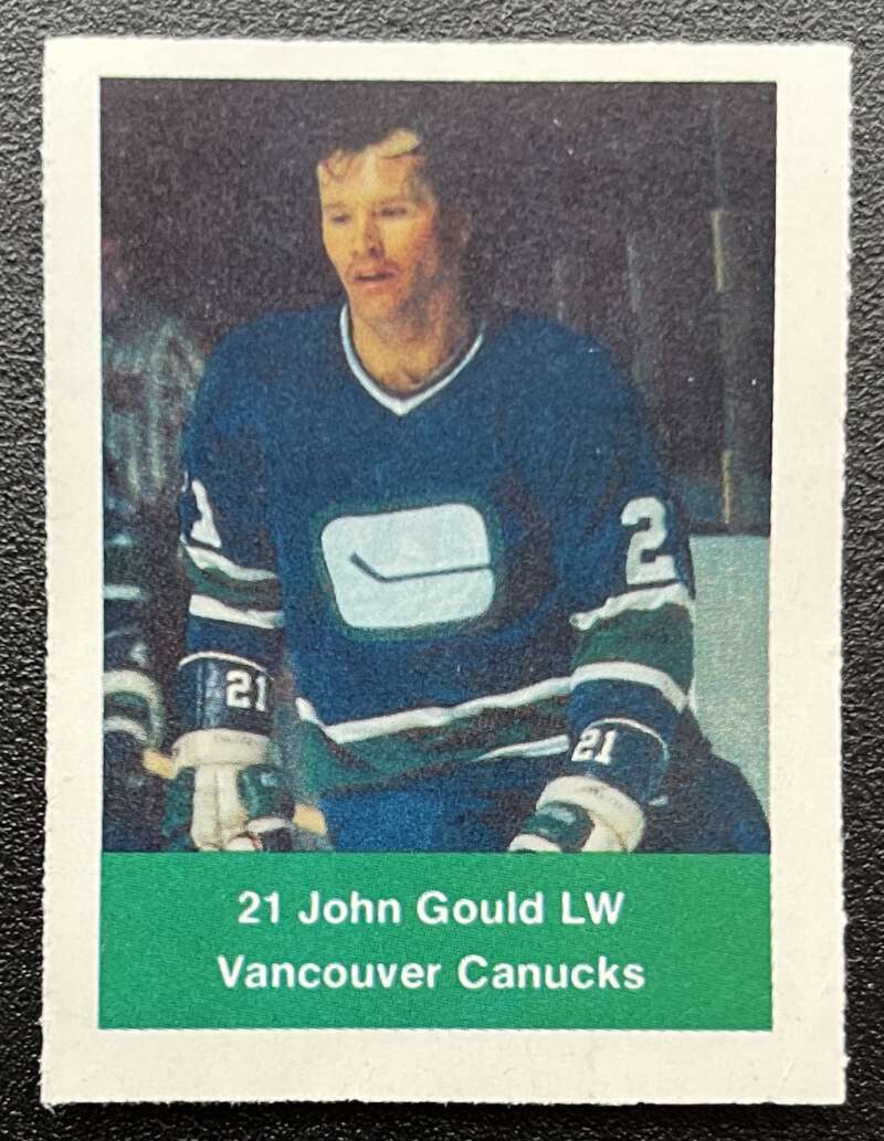 1974-75 Loblaws Hockey Sticker John Gould Canucks V75697 Image 1