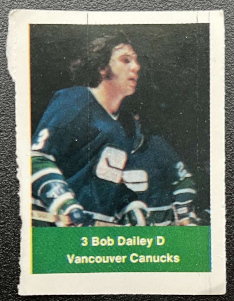 1974-75 Loblaws Hockey Sticker Bob Dailey Canucks V75902 Image 1
