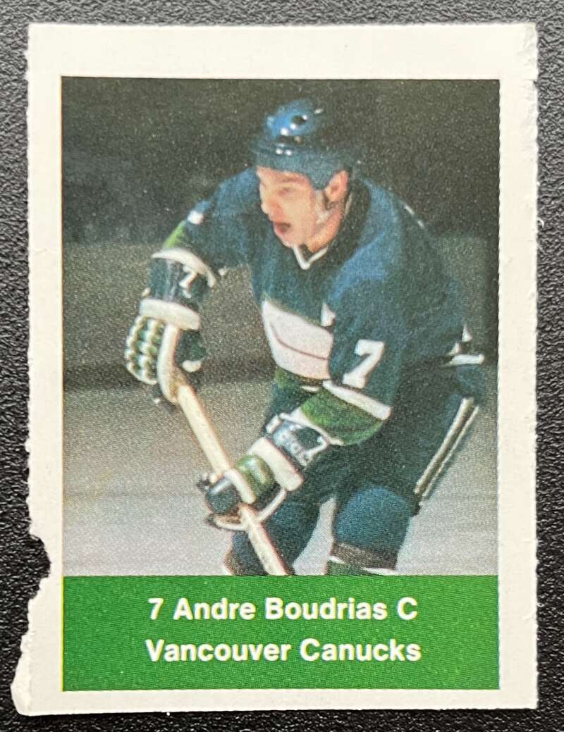 1974-75 Loblaws Hockey Sticker Andre Boudrias Canucks V75909 Image 1