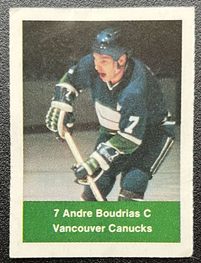 1974-75 Loblaws Hockey Sticker Andre Boudrias Canucks V75910 Image 1