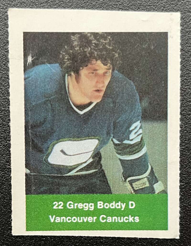 1974-75 Loblaws Hockey Sticker Gregg Boddy Canucks  V75911 Image 1
