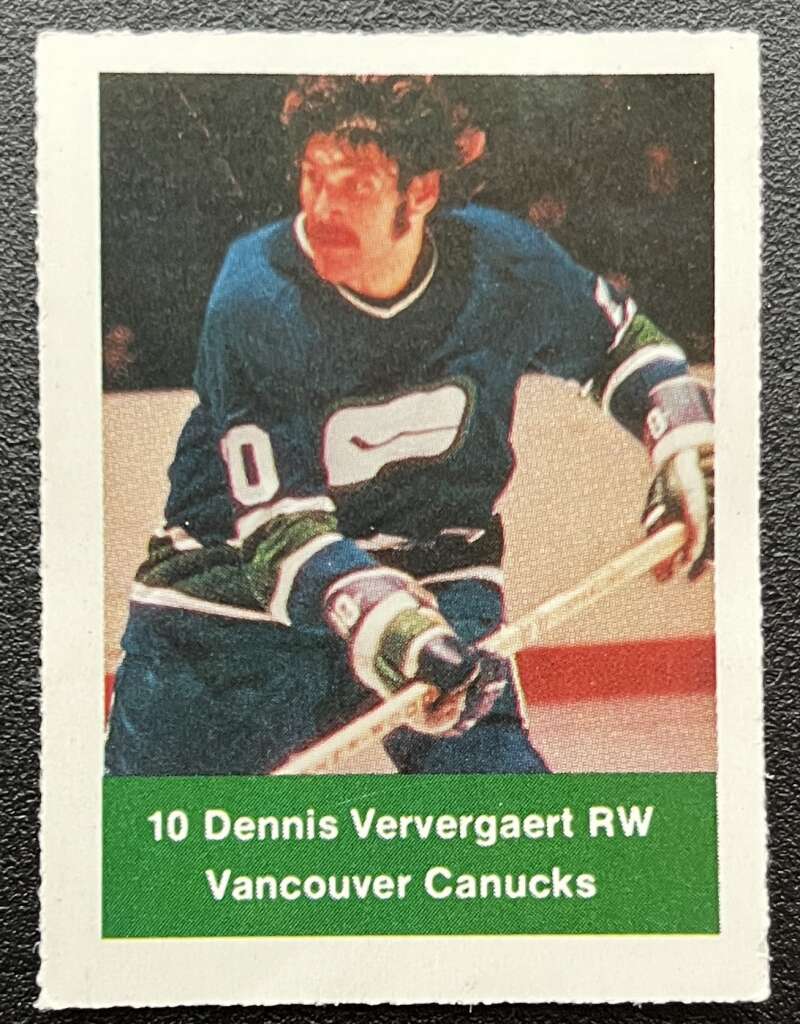 1974-75 Loblaws Hockey Sticker Dennis Ververgaert Canucks V75916 Image 1