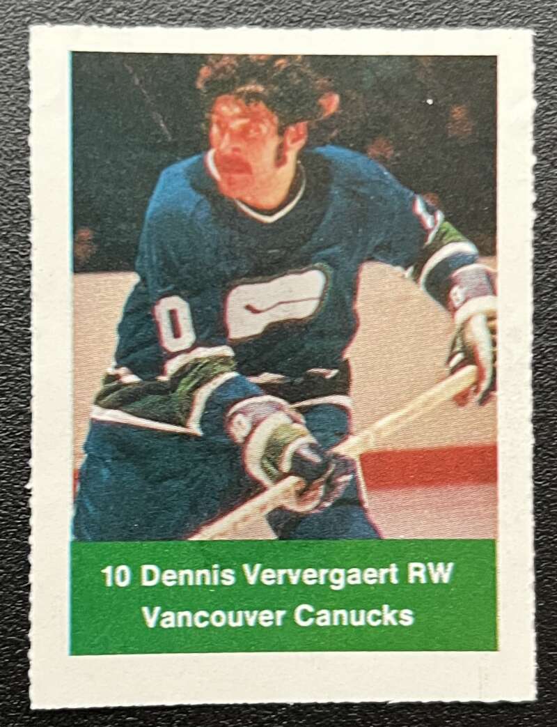 1974-75 Loblaws Hockey Sticker Dennis Ververgaert Canucks V75917 Image 1