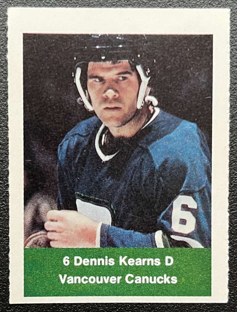 1974-75 Loblaws Hockey Sticker Dennis Kearns Canucks V75918 Image 1