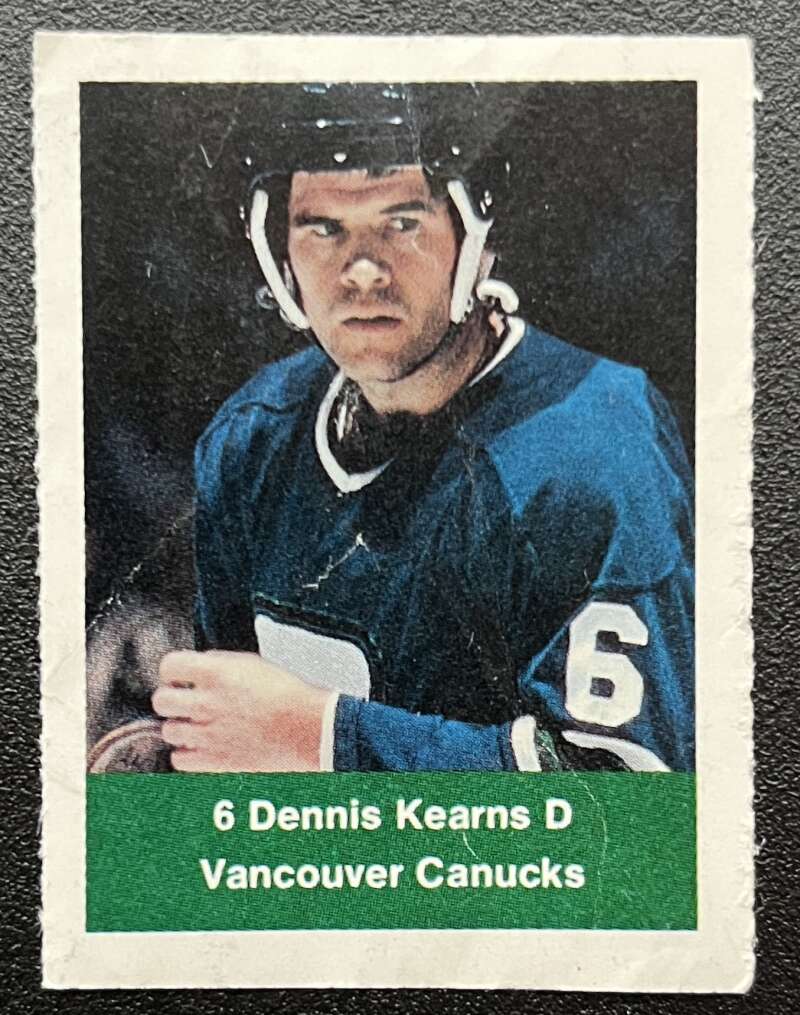1974-75 Loblaws Hockey Sticker Dennis Kearns Canucks V75920 Image 1