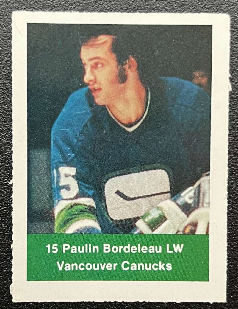 1974-75 Loblaws Hockey Sticker Paulin Bordeleau Canucks V75923 Image 1