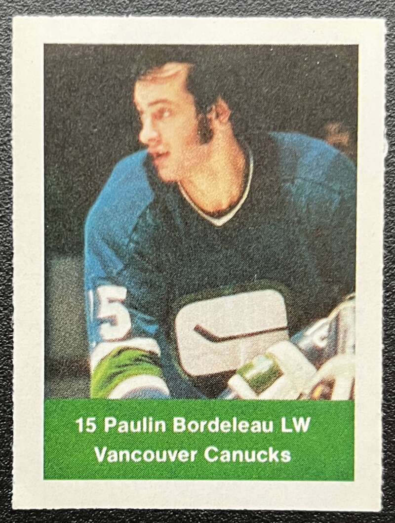1974-75 Loblaws Hockey Sticker Paulin Bordeleau Canucks V75925 Image 1