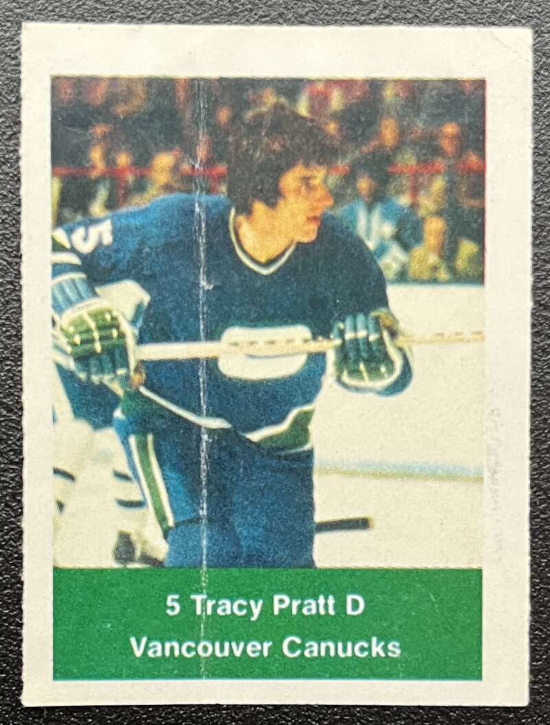 1974-75 Loblaws Hockey Sticker Tracy Pratt Canucks V75926 Image 1