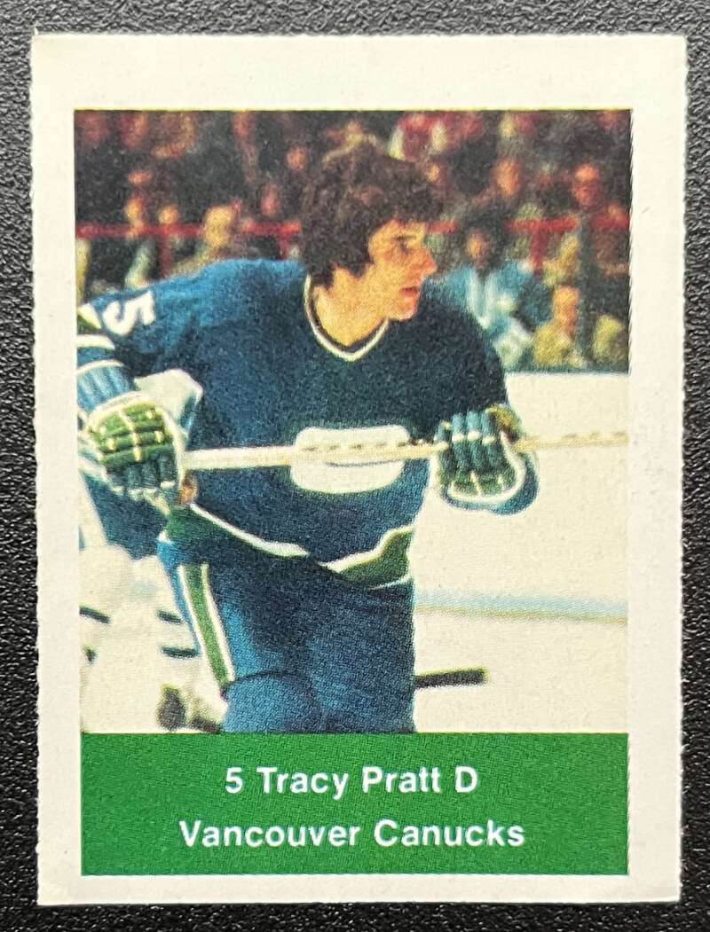 1974-75 Loblaws Hockey Sticker Tracy Pratt Canucks V75928 Image 1