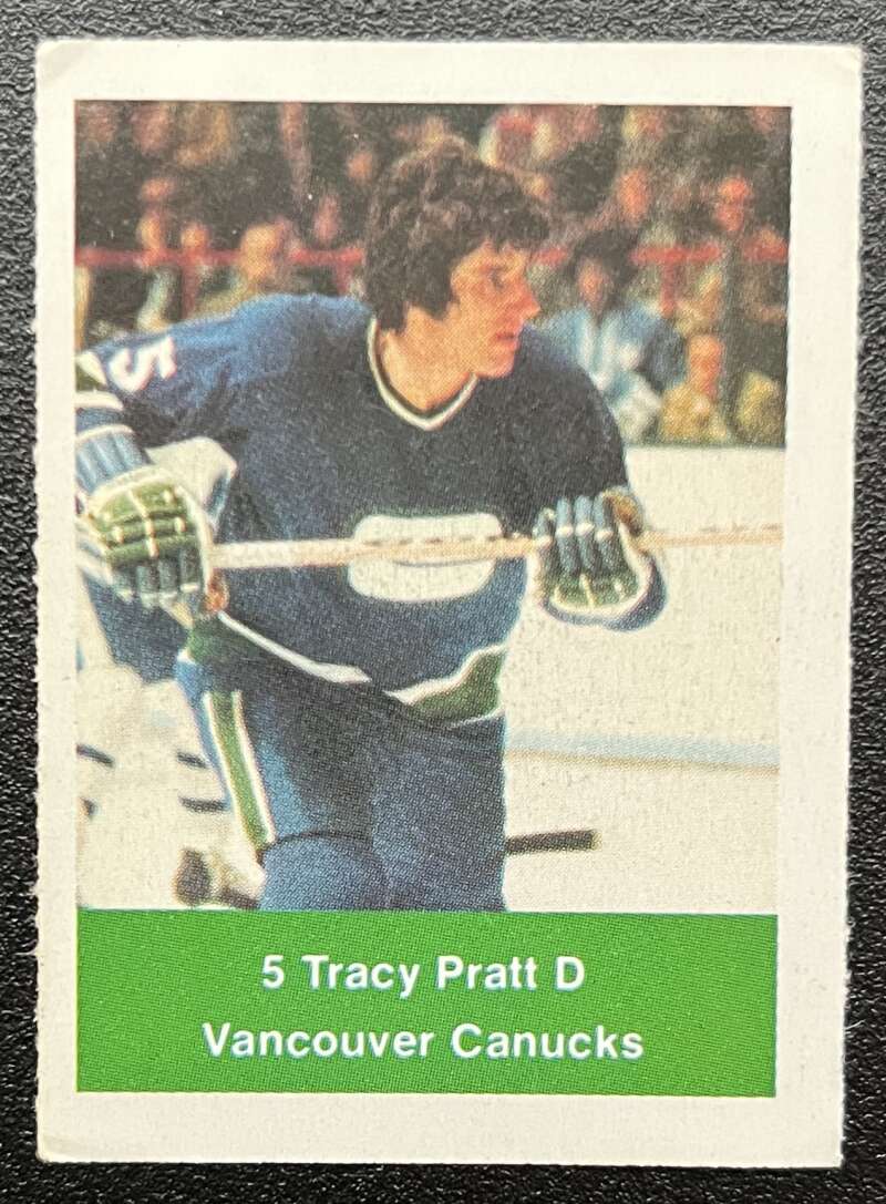 1974-75 Loblaws Hockey Sticker Tracy Pratt Canucks V75929 Image 1