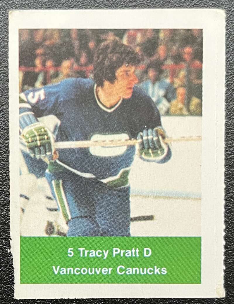 1974-75 Loblaws Hockey Sticker Tracy Pratt Canucks V75930 Image 1