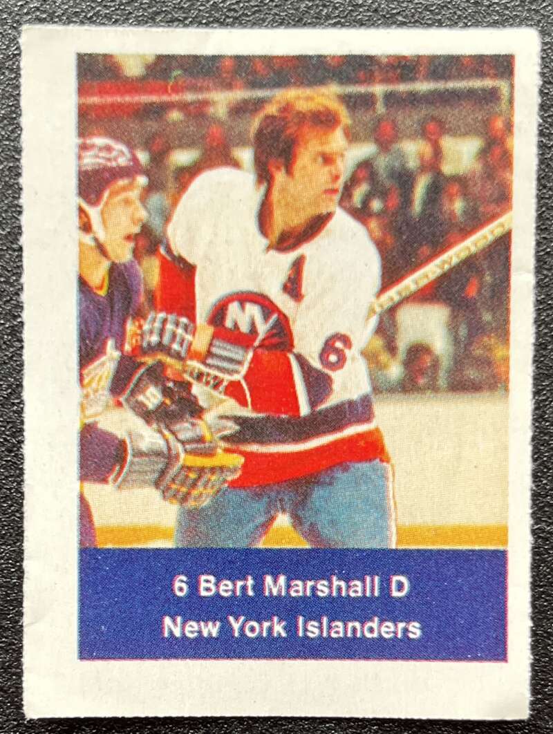 1974-75 Loblaws Hockey Sticker Bert Marshall Islanders V75953 Image 1