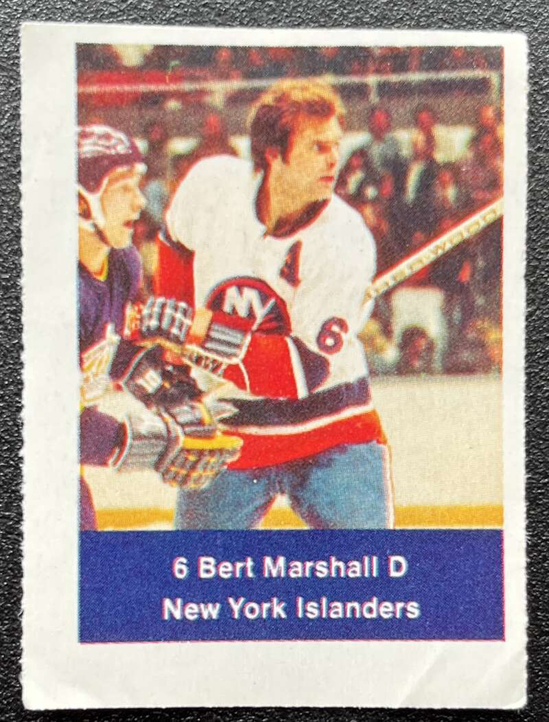 1974-75 Loblaws Hockey Sticker Bert Marshall Islanders V75954 Image 1