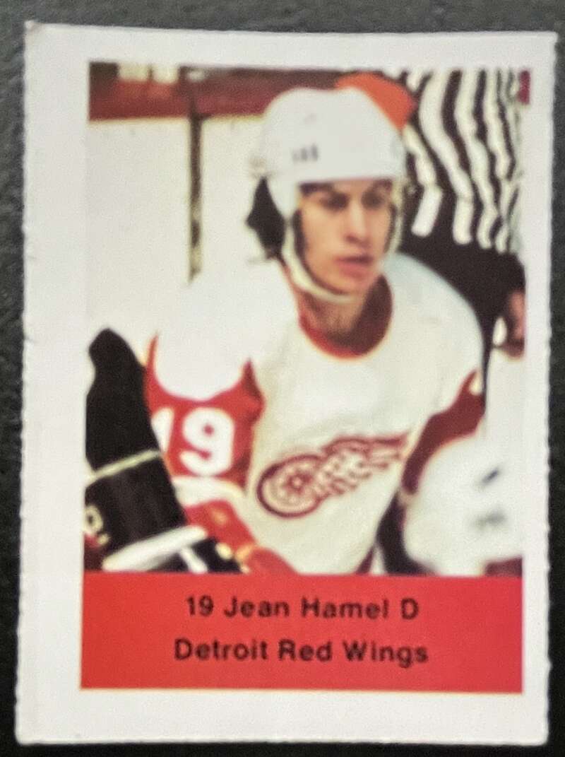 1974-75 Loblaws Hockey Sticker Jean Hamel Red Wings V75974 Image 1