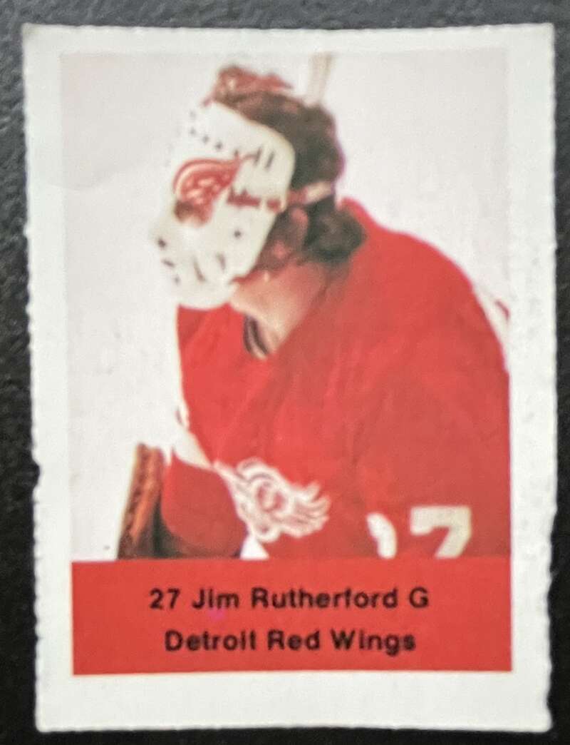 1974-75 Loblaws Hockey Sticker Jim Rutherford Red Wings V75976 Image 1