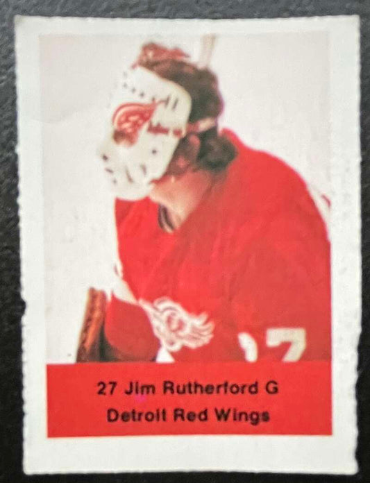 1974-75 Loblaws Hockey Sticker Jim Rutherford Red Wings  V75976 Image 1