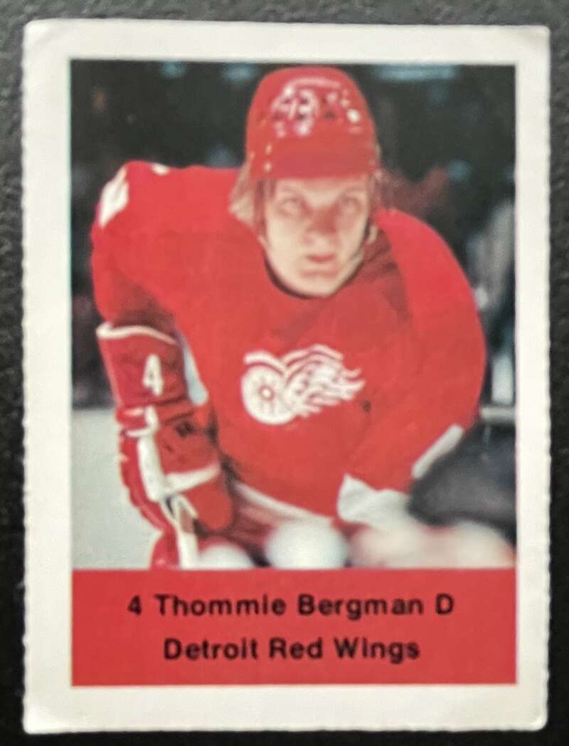 1974-75 Loblaws Hockey Sticker Thommie Bergman Red Wings V75977 Image 1