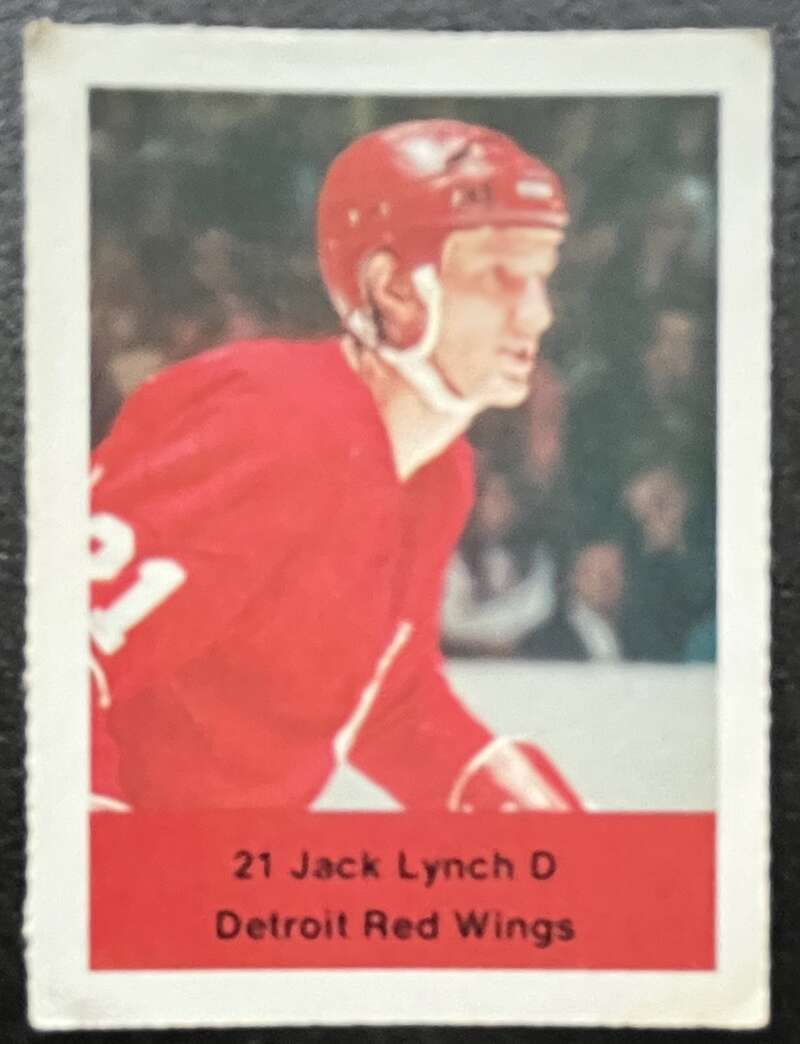 1974-75 Loblaws Hockey Sticker Jack Lynch Red Wings V75978 Image 1