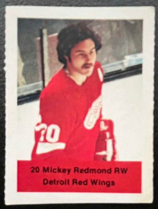 1974-75 Loblaws Hockey Sticker Mickey Redmond Red Wings  V75979 Image 1