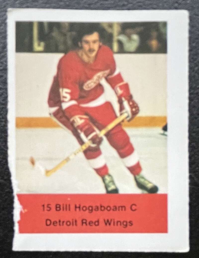 1974-75 Loblaws Hockey Sticker Bill Hogsboam Red Wings V75982 Image 1